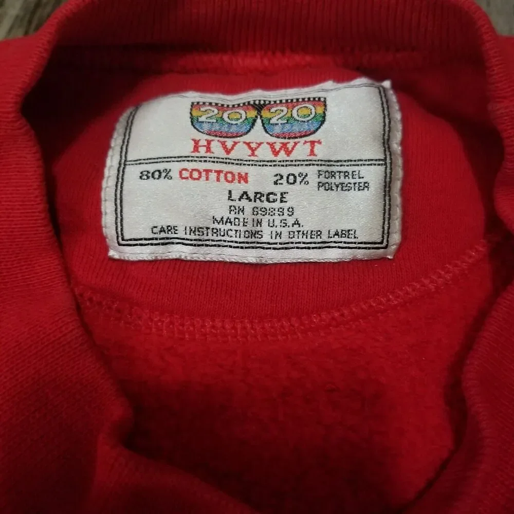 Vintage 90s 20 20 HVYWT Sweater Size L *Made in USA‎ Chopped Sleeves Ohio State